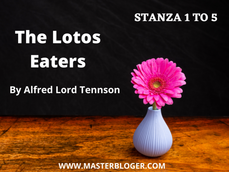 The Lotos Eaters By Alfred Lord Tennson